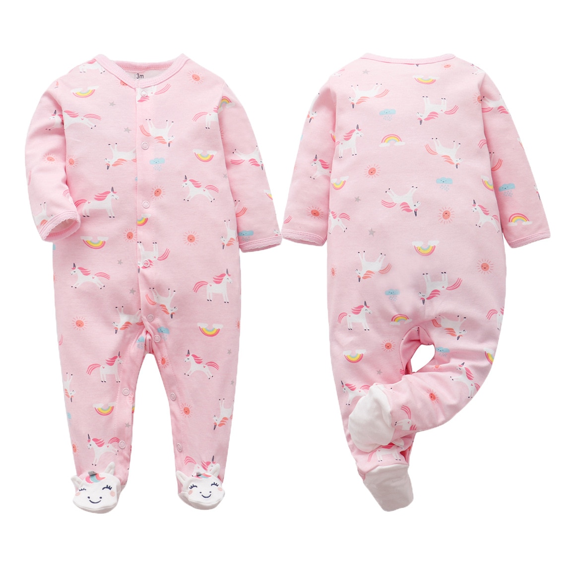 2020 Baby Girl sleepsuits Infant Newborn long sleeve..